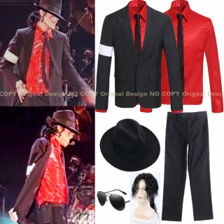 Mj Michael Jackson Suit Coat Jacket Dangerous Armband Outfit Cosplay Costume