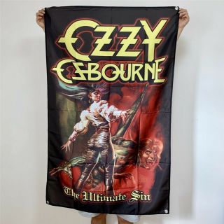 Ozzy Osbourne Banner The Ultimate Sin Tapestry Cover Flag Art Poster 3x5 Ft