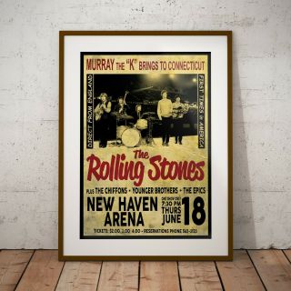 The Rolling Stones 1964 Early Usa Concert Poster Framed Or 3 Print Options