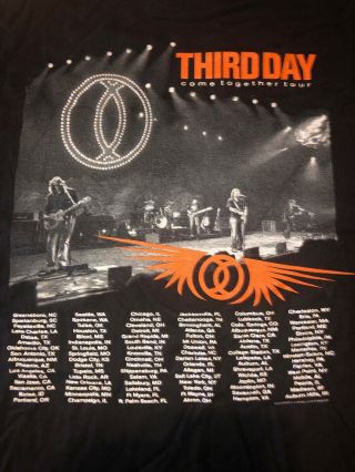 Rare Vintage 2003 Third Day Concert Tour Shirt 90s Christian Rock Band Promo