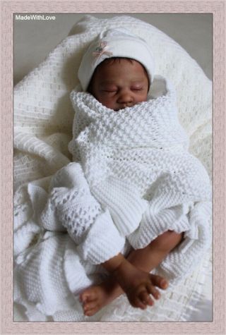Ethnic Aa Biracial Reborn Newborn Baby Girl Doll Lane By Sandra White