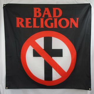Authentic Bad Religion Crossbuster Classic Buster Logo Fabric Poster Flag
