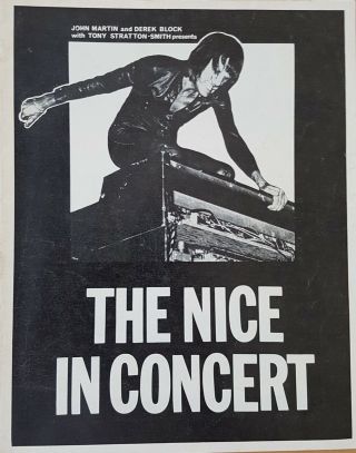 The Very Rare Tour Programme 1970.  Ex Keith Emerson/elp