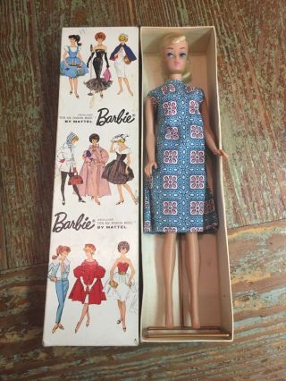 Vintage 1962 Barbie Ponytail Blond With Stand
