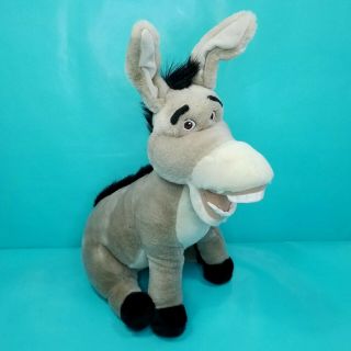 Donkey Plush Dreamworks Shrek 2 Plush Stuffed Animal Poseable Ears 15 " Tall Grey