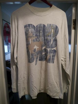 Bob Dylan 1995 Europeantour T - Shirt - Xl Long Sleeves With Dates On Back