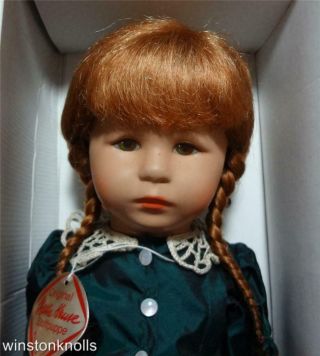 Rare 1994 47 Cm 18 1/2 " Doll Kathe Kruse Violet 21 Of 50 Red Hair Green Eyes