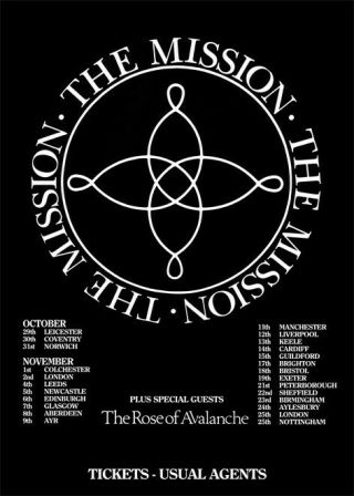 The Mission - Uk Tour Poster A1 - Goth Rock Poster