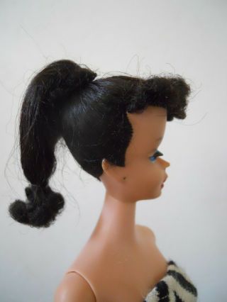 Vintage Barbie 4 Brunette Ponytail Doll.  face paint 3