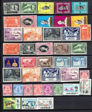 Malaya Straits Settlements 1949 - 1971 Selection Of Mnh Stamps Unmounted
