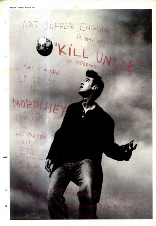 Npbk26 Newspaper Press Poster/advert 15x11 " Morrissey : Kill Uncle