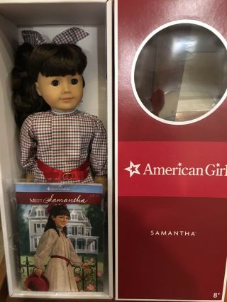 American Girl Doll Samantha Parkington With Book,  In The Box.