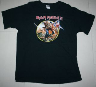 Iron Maiden Australia Tour T Shirt Somewhere Back In Time 2008 Xl Mens