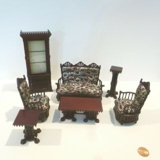Bespaq Miniature " Marrakesh " 7 Pc.  Sofa,  2 Chairs,  Et,  Ct,  Display 6250 - 6254sgr
