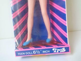 NRFB 1970 TRIS Clone Doll in Dawn Pink Mini Dress 6.  5 