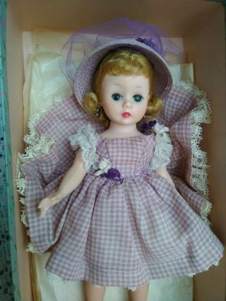 Vintage Madame Alexander CISSETTE Doll,  Lavender Gingham Dress with Hat 2