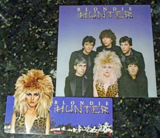 Blondie 1982 The Hunter (2) Displays 12x12 & 13x8 Rare Near Debbie Harry