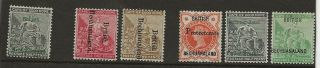Bechuanaland Sel.  Of Opts 1888/97 Sg 30,  38/9,  40,  52 & 56 Fine Mounted