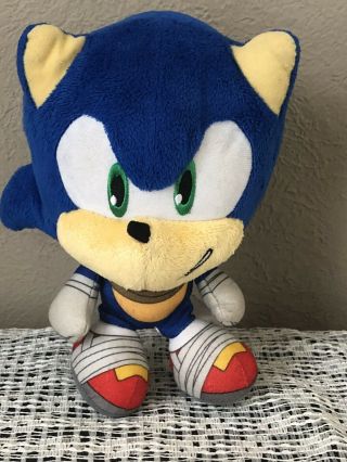 Tomy 8” Plush Sonic The Hedgehog Sonic Boom Stuffed Animal Toy Sega Euc
