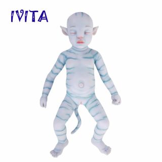 Ivita 20  Avatar Fariy Newborn Baby Eyes Closed Girl Sleeping Siliocne Doll