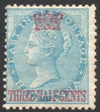 Straits Settlements: 1867 Sg 1 1½c On ½a Blue No Gum - Cat £140 (33296)