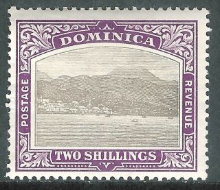 Dominica 1903 Grey - Black/purple 2/ - Sg34