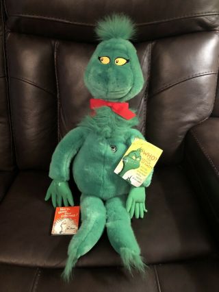 Vintage Dr Seuss The Grinch 28” Plush Doll Macy S Christmas Exclusive 1997