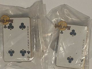 2 Hard Rock Cafe Clubs Playing Card Series Poker Hat Lapel Pins