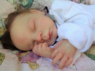 Jade A 17 " Karola Wegerich Newborn Reborn Baby Doll A Sleeping Preemie Girl