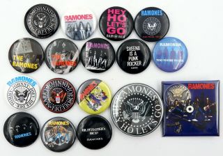 Ramones Badges 17 X Ramones Pin Badges Punk