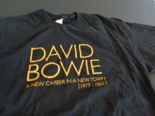 David Bowie A Career In A Town 1971 - 1982 Promo Xl Music Shirt