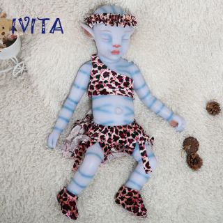 20  Eyes Closed Sleeping Avatar Girl Lifelike Soft Silicone Reborn Baby Doll