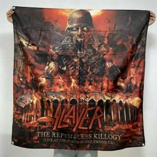 Slayer Banner Repentless Killogy Flag Cover Logo Tapestry Fabric Poster 4x4 Ft