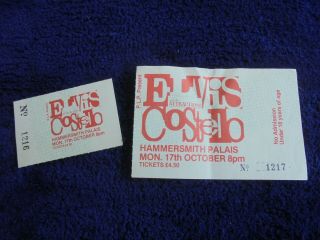 Elvis Costello And The Attractions 17th October 1983 Hammersmith Concert Ticket