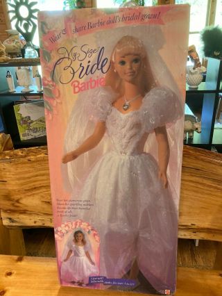 Barbie Vintage 1994 My Size Barbie Bride Doll 36 " Tall
