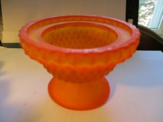 Vintage Viking Orange Persimmon Candle Fairy Lamp Base Only