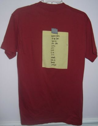 Pearl Jam Shirt No Code Zodiac 1996 Tour Red Rust L Large EUC 3