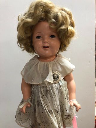20.  5” Antique Ideal Compo Shirley Temple Doll All With Pin Adorable S