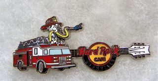 Hard Rock Cafe Nashville Dalmatian Dog Fire Engine Guitar Pin 96082