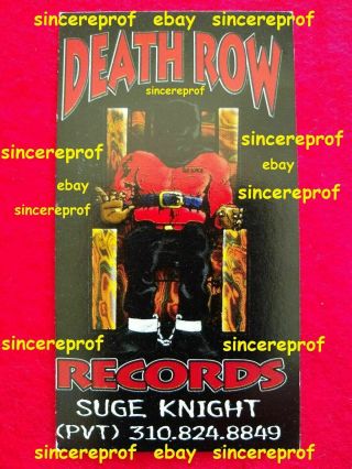 Suge Knight Business Card Has Wear Death Row Records Tupac Vintage Snoop Pac