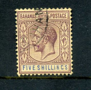 Bahamas 1912 5 Shillings Fine