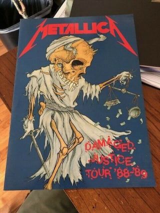 Vintage Metallica Justice Concert Tour Program Book 1988 1989 Metal Lars