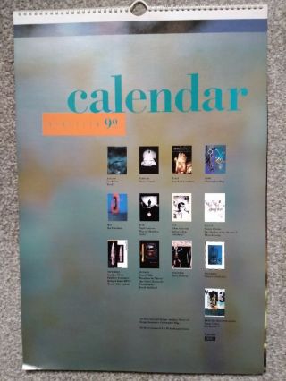 4ad 10th Anniversary Calendar From 1990 - Rare Xad 0001