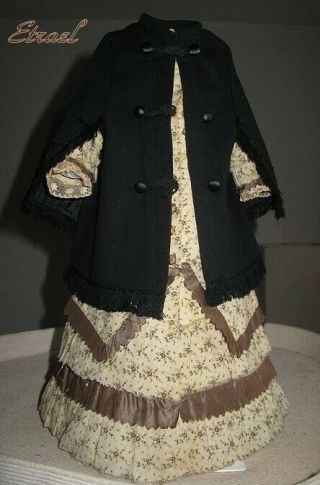 Antique French Fashion Doll Dress Construction 1870 Bru Etc