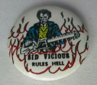 The Sex Pistols Sid Vicious Vintage Circa 1980 Badges Pins Buttons Punk Wave