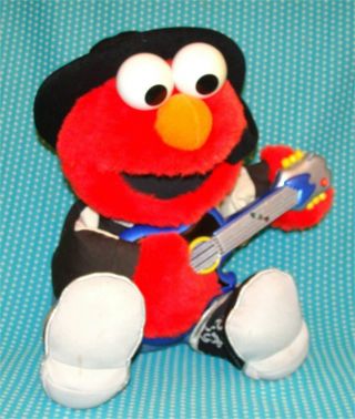Vtg Country Elmo Plays & Sings Guitar Sesame Street 2000 Fisher Price Hat 2 Song