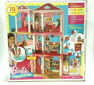 Mattel Barbie 3 Floor Dreamhouse Doll House Playset Pink Ffy84 - 9997,  Ages 3,