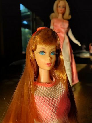 Htf 1967 Trade In Titian Vintage Mod Barbie Twist N Turn - Redhead Tnt