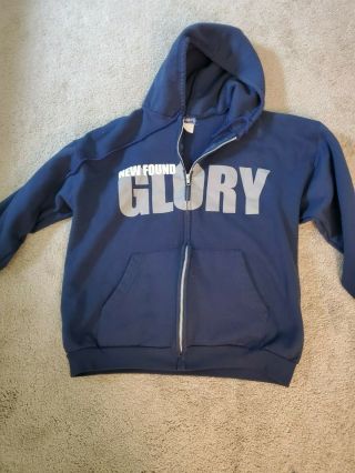 Vintage Found Glory Concert Sweatshirt Hoodie Size Large Blue/gray/white
