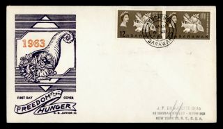 Dr Who 1963 Sarawak Fao Freedom From Hunger Fdc C190786